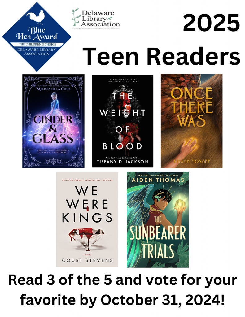 Teen Readers 2025 - Read 3 of the 5 and vote for your favorite by October 31, 2024!