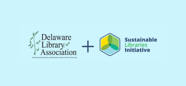 DLA plus Sustainable Libraries Initiative with both organizations logos